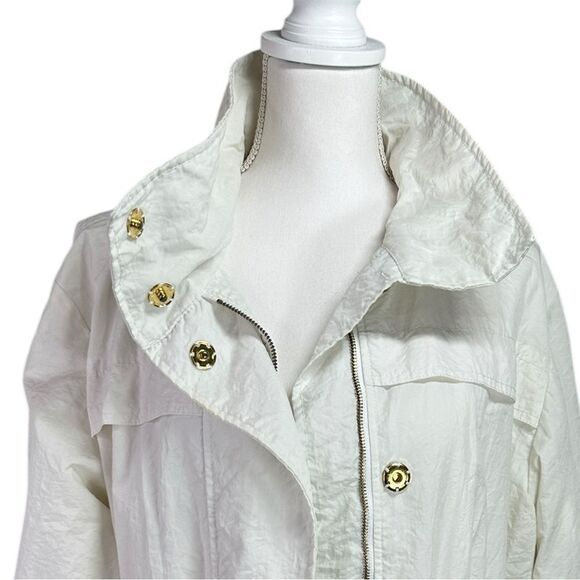 Venezia Nylon Outer Shell Stylish Trenchcoat Jacket Size XL Color Antique White - Picture 4 of 15